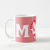 Mug monogramme élégant mignon valentine, sucré pour co (Gauche)