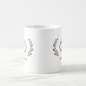 Mug Monogramme élégant moderne Couronne de laurier Mar (Centre)