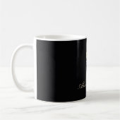 Mug Monogramme Élégant Noir et Or (Gauche)