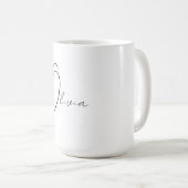 Mug Monogramme élégant personnalisé (Devant droit)