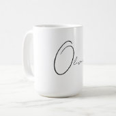 Mug Monogramme élégant personnalisé (Devant gauche)