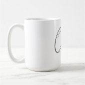 Mug Monogramme élégant personnalisé (Gauche)