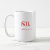 Mug Monogramme Élégant rose minimal (Gauche)