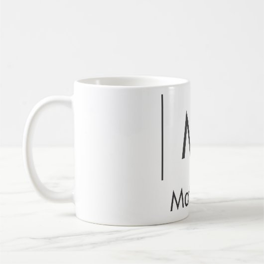 Mug Monogramme élégant simple nom de garçon d'honneur (Gauche)