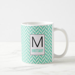 Mug Monogramme en arête de poisson en bon état et