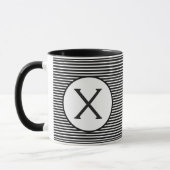 Mug Monogramme en bande noire (Gauche)