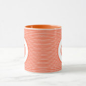 Mug Monogramme en bande orange (Centre)
