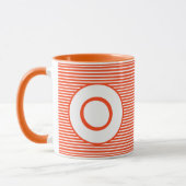 Mug Monogramme en bande orange (Gauche)