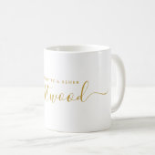 Mug Monogramme en couple or moderne (Devant droit)