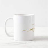 Mug Monogramme en couple or moderne (Gauche)