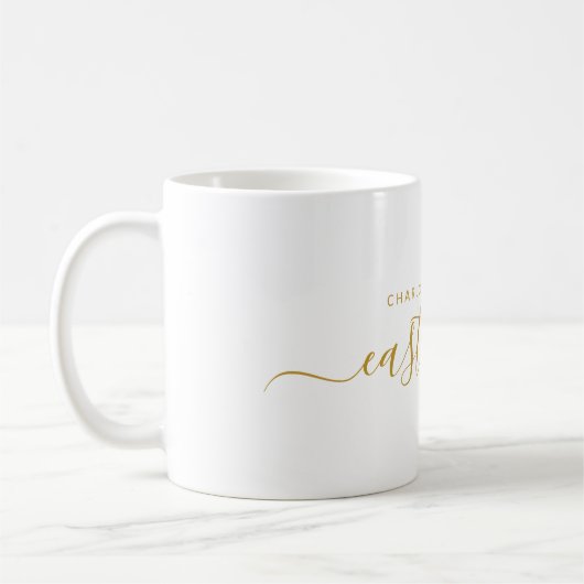 Mug Monogramme en couple or moderne (Gauche)