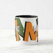 Mug Monogramme en gras surdimensionné cool (Centre)