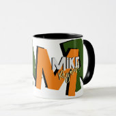 Mug Monogramme en gras surdimensionné cool (Devant droit)