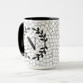 Mug Monogramme en impression mosaïque (Devant gauche)
