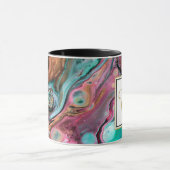 Mug Monogramme en marbre rose et vert (Centre)