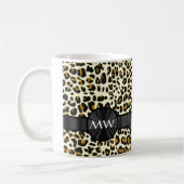 Mug Monogramme et empreinte de léopard (Gauche)