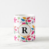 Mug monogramme et feuilles (Centre)