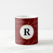 Mug monogramme et feuilles (Centre)