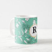 Mug monogramme et fleurs (Devant gauche)