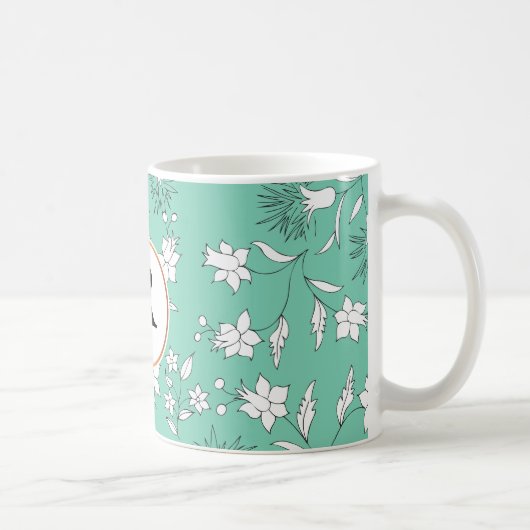 Mug monogramme et fleurs (Droite)