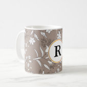 Mug monogramme et fleurs (Devant gauche)