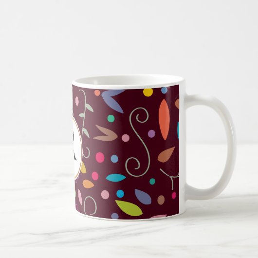 Mug monogramme et motif coloré (Droite)