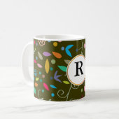 Mug monogramme et motif coloré (Devant gauche)