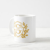 Mug Monogramme et nom élégants en lettres majuscules d (Devant gauche)