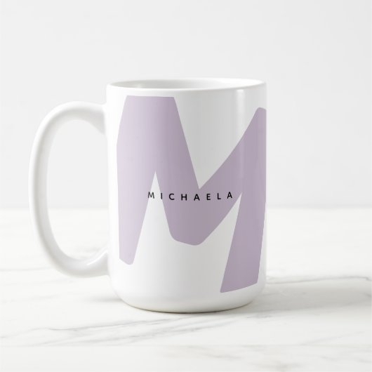 Mug Monogramme et nom personnalisés de grande taille m (Gauche)