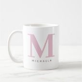 Mug Monogramme et nom personnalisés de grande taille m (Gauche)