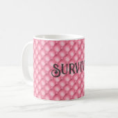 Mug Monogramme et survivant, Motif Tufted rose 11oz (Devant gauche)