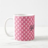 Mug Monogramme et survivant, Motif Tufted rose 11oz (Gauche)