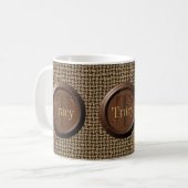 Mug Monogramme fait sur commande avec le motif (Devant gauche)