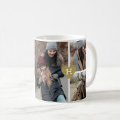 Mug Monogramme fait sur commande de coeur d'or de (Devant droit)