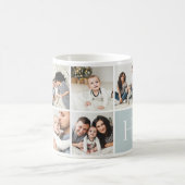 Mug Monogramme familial personnalisé 9 Collage photo (Centre)