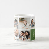 Mug Monogramme familial personnalisé 9 Collage photo (Centre)