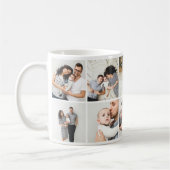 Mug Monogramme familial personnalisé 9 Collage photo (Gauche)