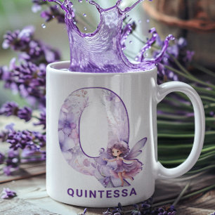 Mug Monogramme Fée Lilac personnalisé Q