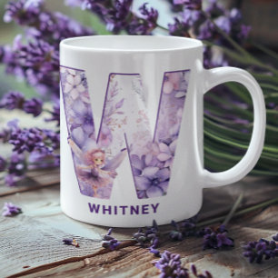 Mug Monogramme Fée Lilac W personnalisé