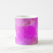 Mug Monogramme Féminin Aquarelle Rose Moderne  (Centre)