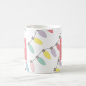 Mug Monogramme Fêtes de Noël Lumières Motif Café M (Centre)