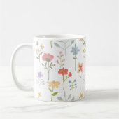 Mug Monogramme fleur sauvage Floral (Gauche)