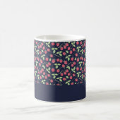 Mug Monogramme | Fleurs de framboise Blue Floral Custo (Centre)