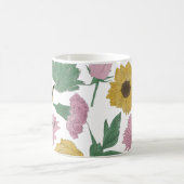 Mug Monogramme Fleurs Lignées (Centre)
