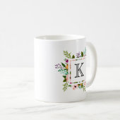Mug Monogramme floral (Devant droit)