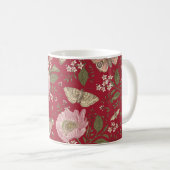 Mug Monogramme floral botanique de fleurs sauvages à l (Devant droit)