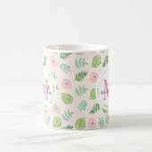 Mug Monogramme floral chic moderne (Centre)