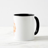 Mug Monogramme Floral - Élégante Lettre m Coffee C (Devant droit)