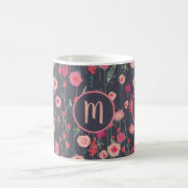 Mug Monogramme floral foncé (Centre)