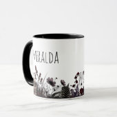 Mug Monogramme Floral Gothique Café Thé (Devant gauche)